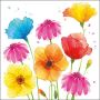 CraftEmotions servetten 5st - Watercolour bloemen 33x33cm Ambiente 13317585 (05-23)