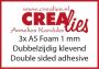 Crealies Basics 3x Foam A5 1 mm CLBSF1mm A5 (08-23)