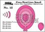 Crealies Crea-nest-dies small no. 15 4x ballon ovaal CNLS15 / max. 65 x 46 mm