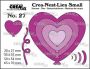 Crealies Crea-nest-Lies Small Heart balloons 4x CNLS27 max. 65x70mm