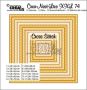 Crealies Crea-Nest-Lies XXL no. 74 cross stitch quadrate max. 13x13 cm / CLNestXXL74