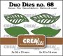Crealies Duo Dies Leaves 19 CLDD68 2x 43 x 16 mm + 2x 36 x 15 mm (03-23)
