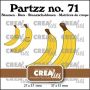 Crealies Partzz Banaan klein en middel CLPartzz71 37x51mm (08-23)