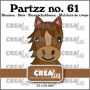 Crealies Partzz Paard CLPartzz61 32x50mm (01-23)
