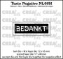 Crealies Texto Negativo Bedankt - NL (H) NL05H max.17x48mm (07-23)