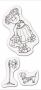 Clear stamp Girl with bag 8 x 16cm