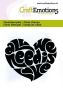 CraftEmotions clearstamps 6x7cm - Hart - All we need is love - EN (01-24)
