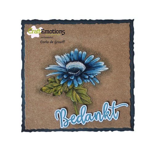 craftemotions clearstamps a5 gerbera 1 gb dimensional stamp 0422