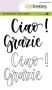 CraftEmotions clearstamps A6 - handletter - Ciao - Grazie (IT) Carla Kamphuis 