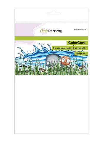 craftemotions colorcard kleurpapier voor markers wit 12 vl a5 250 gr 