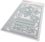 CraftEmotions Die - Planner 
essentials S-1 Card 12x20,5cm 