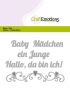 CraftEmotions Die Text - Baby Hallo, da bin ich! (DE) Card 11x9cm
