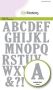CraftEmotions Die - uppercase alphabet Card 12x20,5cm 40mm