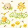 CraftEmotions napkins 5pcs - Bees 33x33cm Ambiente 13307635 (05-22)
