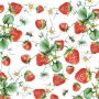 CraftEmotions napkins 5pcs - Strawberries 33x33cm Ambiente 13311645 (04-21)