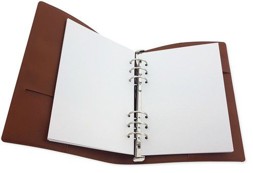 bellen stil blozen CraftEmotions Ringband Planner - voor papier A5-148x210mm - Cognac bruin PU  leather - Paper not included | Craft Emotions