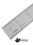 CraftEmotions Ruler transparant 40cm with metal edge 