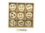 CraftEmotions Wooden ornament box - emoticons 45 pcs - box 10,5x10,5cm
