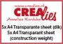 Crealies Basics 5x A4 construction weight transparent sheet CLBSTR01 5x A4 