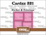 Crealies Cardzz pocket & envelope - rectangle CLCZ321 folded: 6 x 6 cm (10-23)