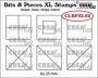 Crealies Clearstamp Bits&Pieces XL no. 02 Vierkanten CLBPXL02 25mm