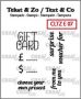 Crealies Clearstamp Tekst & Zo text gift card (ENG) CLTZE07 22mm