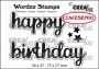 Crealies Clearstamp Wordzz Happy Birthday (ENG) CLWZSEN01 77x27mm (05-21)