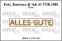 Crealies Foil, Emboss & Ink it! DE: ALLES GUTE (H) FDE10H plate:9x53mm