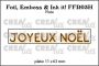 Crealies Foil, Emboss & Ink it! FR: JOYEUX NOËL (H) FFR03H plate: 11x64mm (08-22)