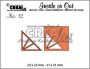 Crealies Insider or Out Corners F Triangles CLIO12 25 x 25 mm - 21 x 21 mm