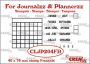 Crealies Journalzz & Pl Stamps: Monthly Tracker FR CLJP204FR 40 x 75 mm 