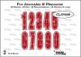 Crealies Journalzz & Pl Stansen Cijfers met schaduw CLJP609 height 33 - 38mm