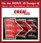 Crealies On the MOVE Design Q Diagonal squares CLMOVE19 folded: 10 x 12 cm (03-23)