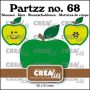 Crealies Partzz Appel groot CLPartzz68 45x51 mm (06-23)