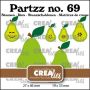 Crealies Partzz Peer klein en middel CLPartzz69 19x33 / 27x46 mm (06-23)