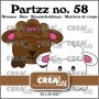 Crealies Partzz Schaap CLPartzz58 50x40mm (01-23)