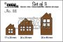 Crealies Set of 3 no. 38 Häuser 17x20-26x30-20x40mm / CLSET38