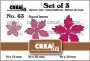 Crealies Set of 3 no. 63 Poinsettia round leaves CLSet63 19x19-30x30-39x39mm 