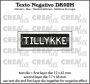 Crealies Texto DK: TILLYKKE (horizontaal) DK02H max.17x48mm (12-22)