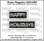 Crealies Texto EN: HAPPY HOLIDAYS (horizontal) EN115H max. 17x37/51mm (08-22)