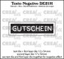 Crealies Texto Negativo GUTSCHEIN - DE (H) DE21H 12x54 - 17x59 mm (02-24)