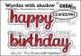 Crealies Wordzz with Shadow Happy Birthday (ENG) CLWZEN01 75x25mm (05-21)