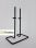 decoratie standaard metaal rechthoek dubbele pen voor oa styropor black 12x18cm 26cm