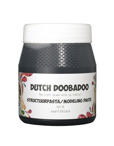 dutch doobadoo dutch structure paste smooth zwart 250ml 870000090