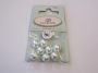 Glass pearls round 12mm white 8pcs 12277-7741