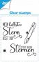 Joy! Crafts Clearstamp 7x7 cm - Sterne-Text DE-3 KreativDsein Design (04-23)