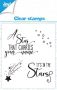 Joy! Crafts Clearstamp 7x7 cm - Text stars EN-1 KreativDsein Design (04-23)