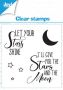 Joy! Crafts Clearstamp 7x7 cm - Text stars EN -3 KreativDsein Design (04-23)