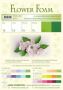 LeCrea - Foam de fleurs assort 6, 6 fls A4 blanc-vert 25.4100 0.8mm