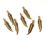 metal charms feathers gold 27 x 7mm 7 pcs 124191930